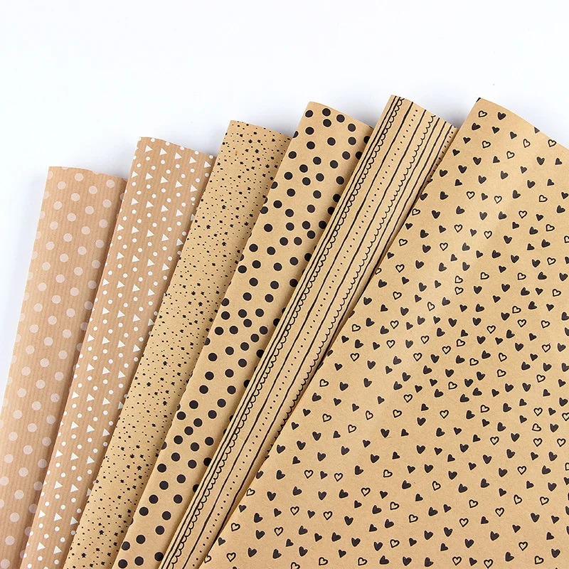 50x70cm Kraft Papier Rolle Geschenk Verpackung Papier für Baby Dusche Urlaub Party Weihnachten Hochzeit Bunte Verpackung Papier blätter