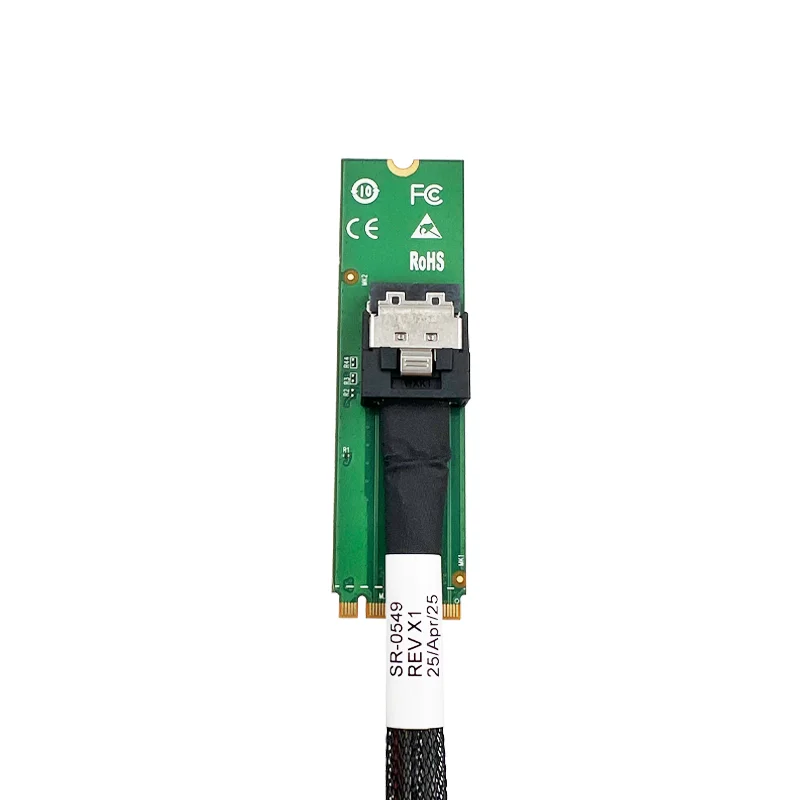 

Адаптер M.2 PCIe 5.0 к MCIO x4 (2280) ---XIC 24MC с кабелем MCIO-U.2 (0,7 м)