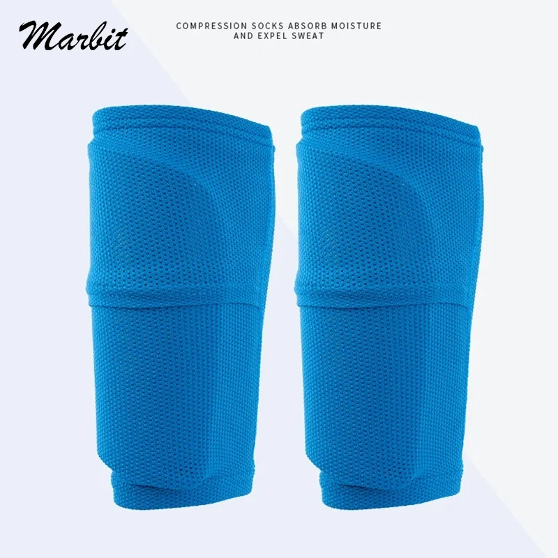 1Pair Football Shin Pads Sleeves Adults Kids Socks With Pocket Soccer Shields Legging Shinguards Sleeves Protective Gear