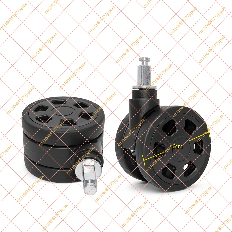 LBJ B179 Universal Luggage Wheel, Quadrilateral Detachable Pulley Trolley Luggage Replacement Accessories
