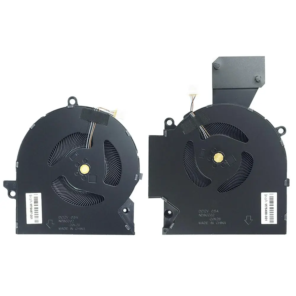 

CPU + GPU Cooling Fan For HP OMEN 16-B 16-C M75487-001 M75488-001 (12V)