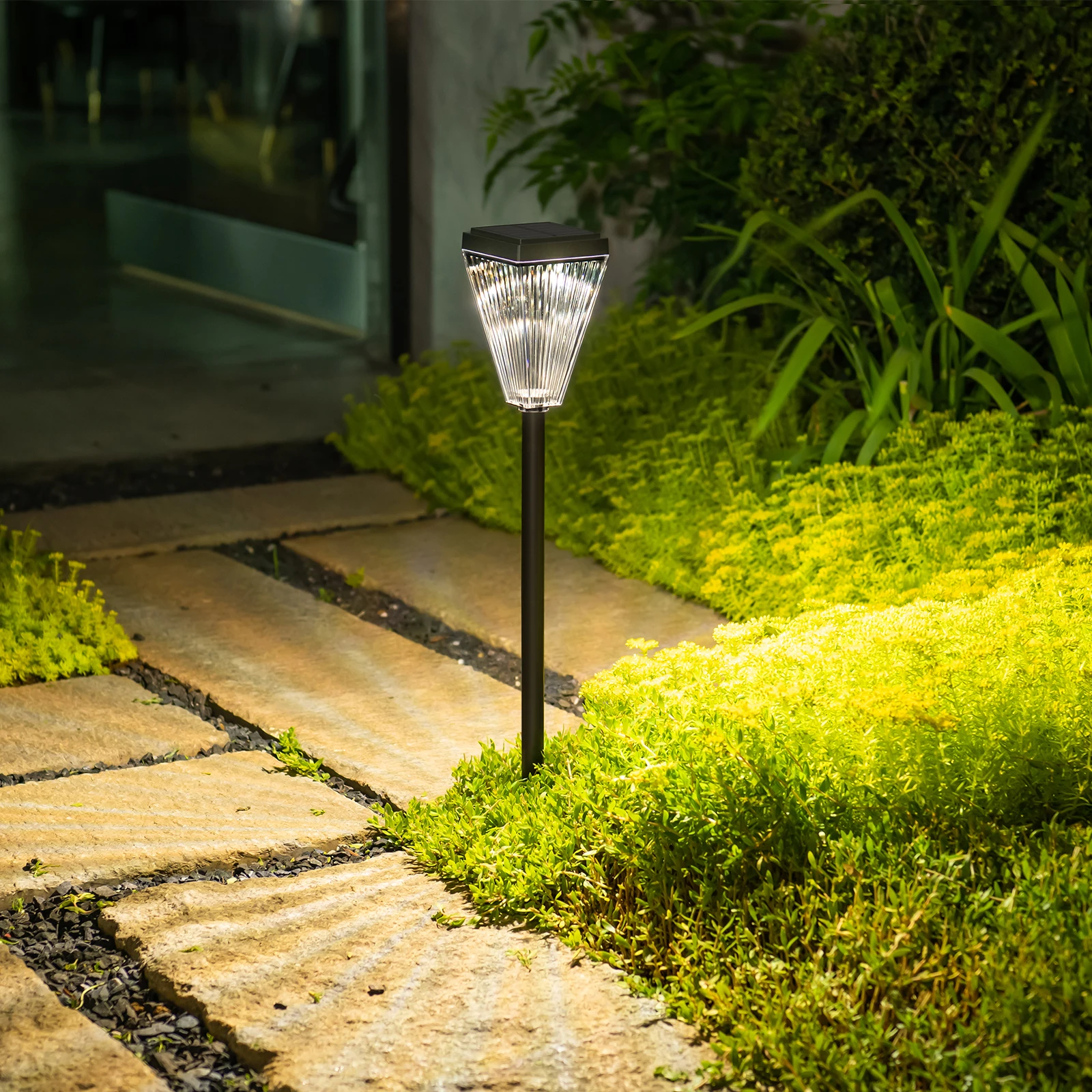 IP65 luci solari da giardino impermeabili per esterni luci solari per percorsi paesaggistici luci solari per prato Multi colore Patio Yard Pathway