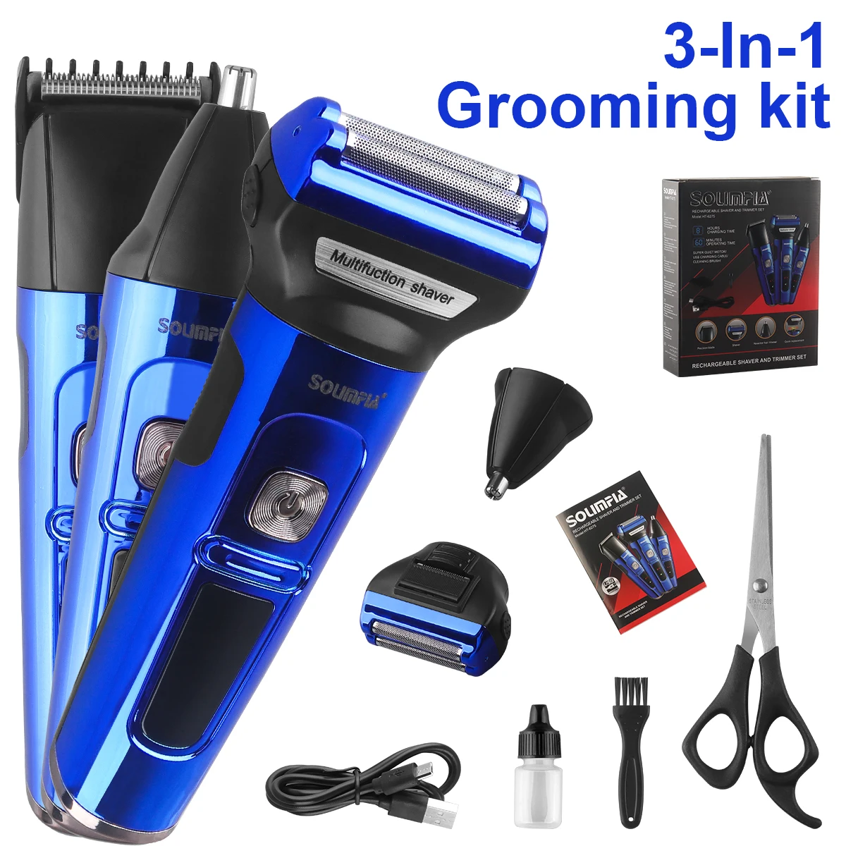 

3 в 1, машинка для стрижки волос, 0 мм