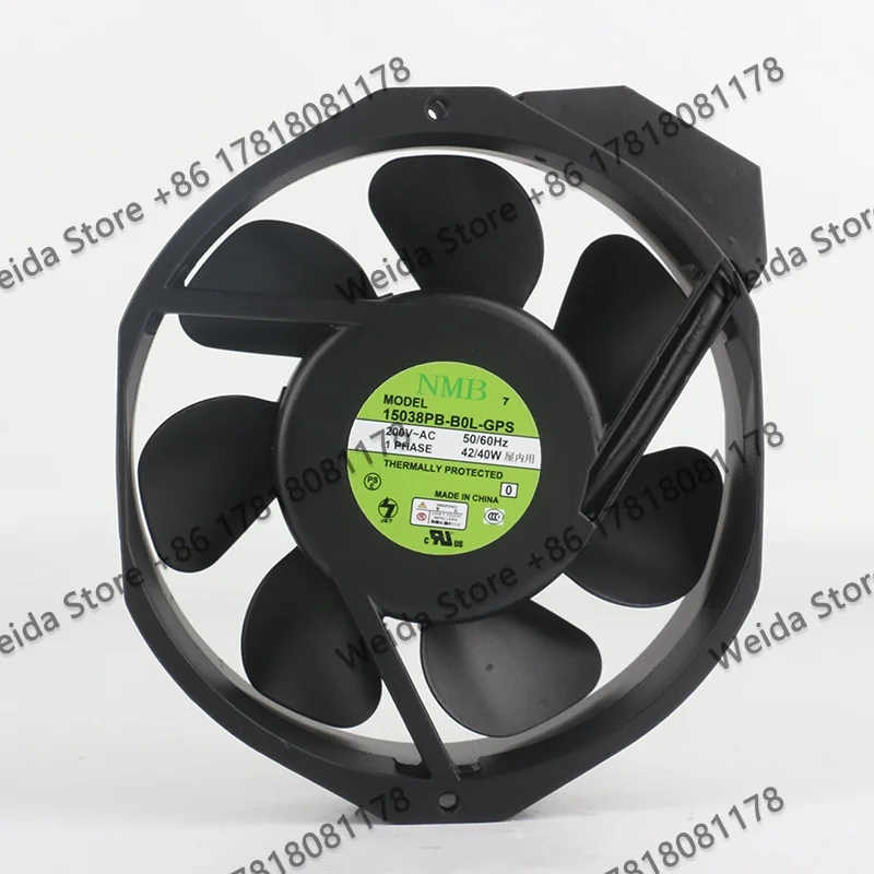 Original NMB 200V 42/40W Aluminum frame 17238 Device Cabinet 15038PB-B0L-GPS 17CM cooling fan
