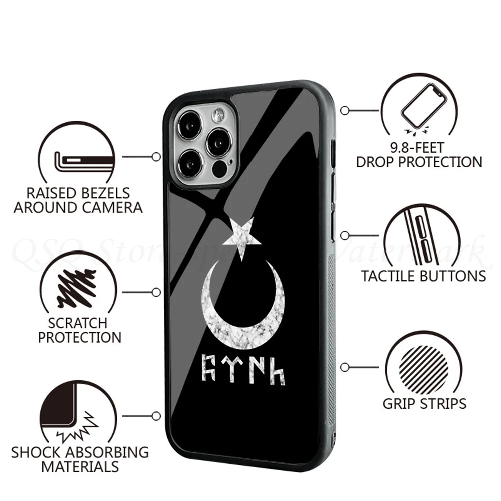 Ayyildiz Gokturk Gokturkce Old Turkish Bozkurt Turkey Phone Case Strong Magnetic For IPhone 15 14 13 Pro Max 11 12 Mini