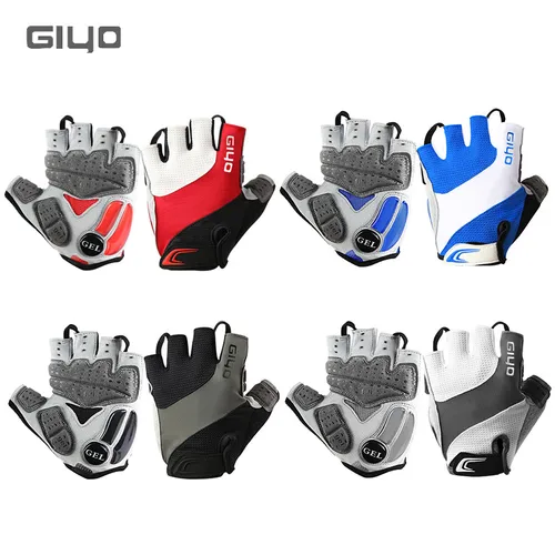 Imagen 1 del producto Guantes de Ciclismo Giyo sin Dedos, Guantes de Gel de Medio Dedo, Guantes Cortos de Tela Lycra, Accesorios para Bicicleta de Montaña y Carretera
