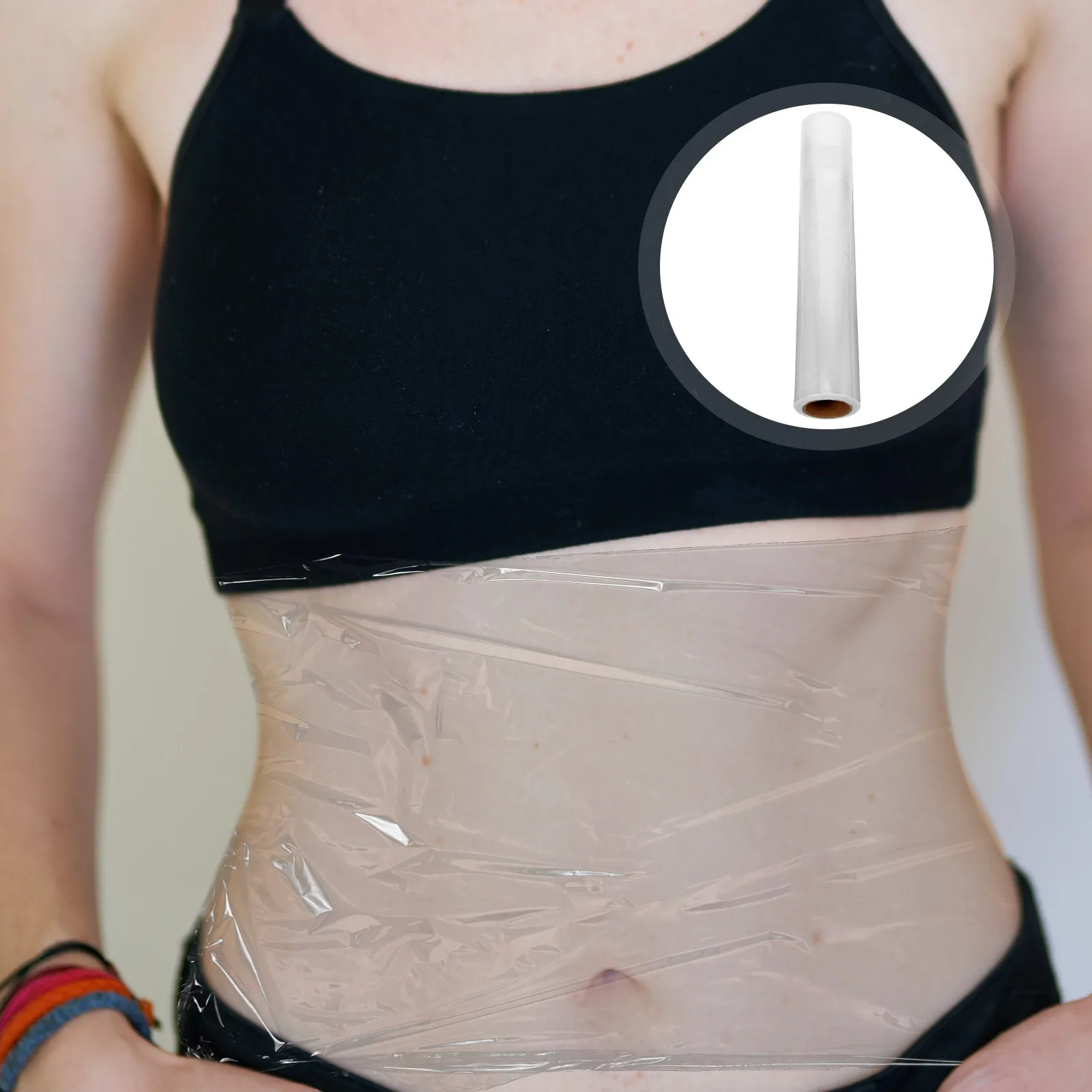 1 Roll Plastic Body Wrapping Film For Weight Loss Thickened Stomach Wrap Cling Fitness Shaping Wrap Reusable Multi Use Home Spa