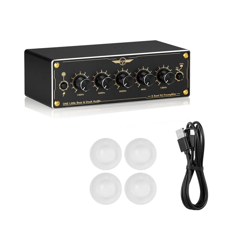 FULL-EQ5 2.0 canais mni 5 bandas analógico eq pré-amplificador equalizador de áudio casa/carro processador de áudio pré-amplificador estéreo