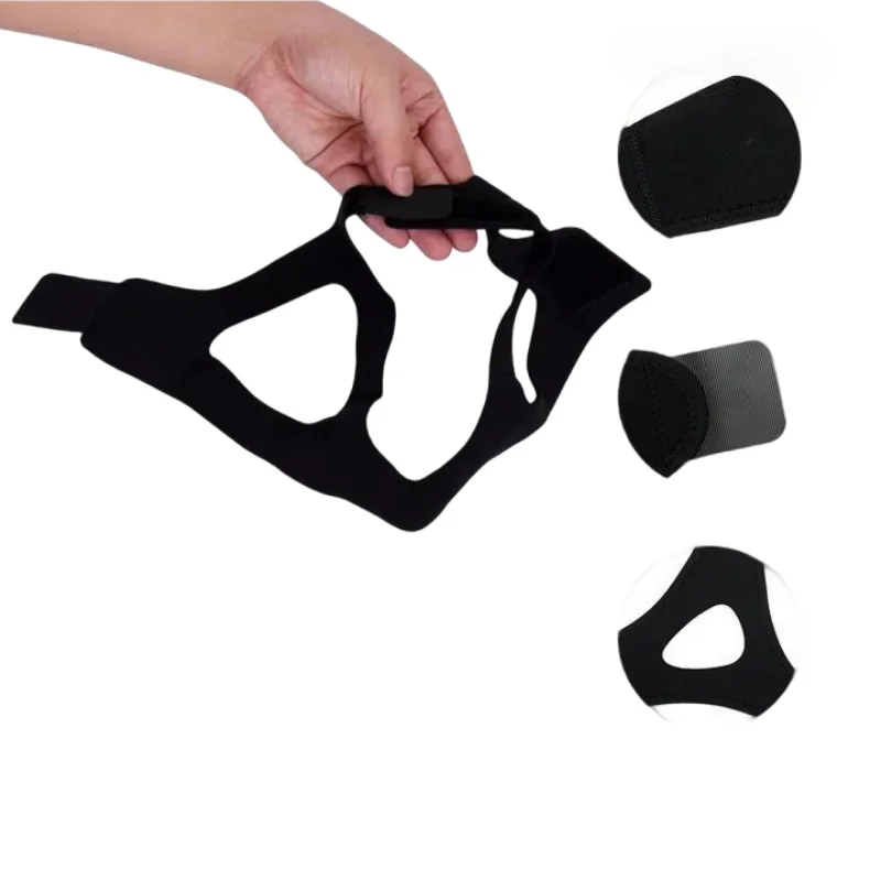 Driehoekige anti-snurkband Ademhalingshoudingcorrectieriem Kinsteun Hoofdband Ademend Comfortabel Vaste mond Vrije maat