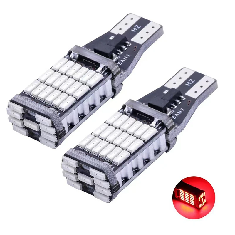 6 قطعة T15 W16W 921 912 T16 T10 902 LED لمبات 45SMD 4014 مصباح ليد السوبر مشرق 1200LM استبدال للسيارة عكس الضوء الأبيض