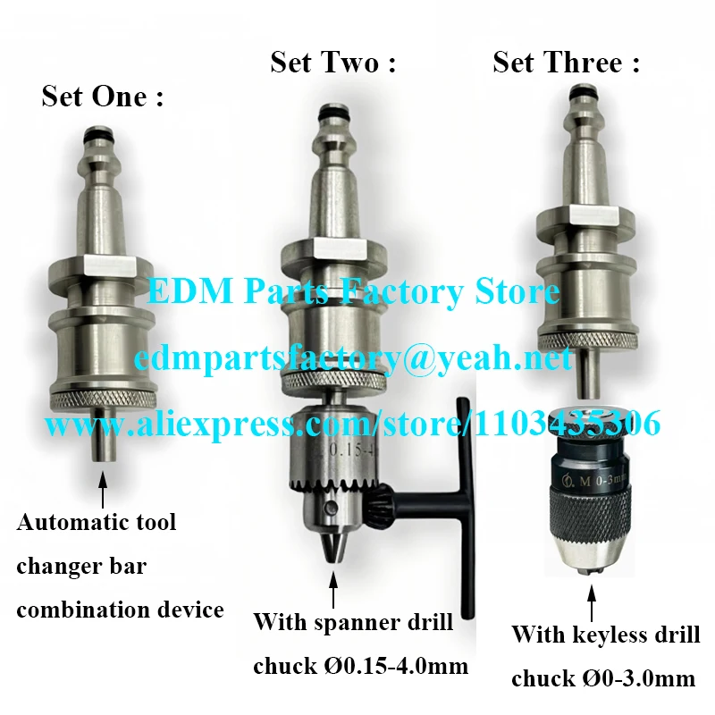 

Automatic tool changer bar combination device,holder clamp,With spanner drill chuck 0.15-4.0mm,With keyless drill chuck 0-3.0mm