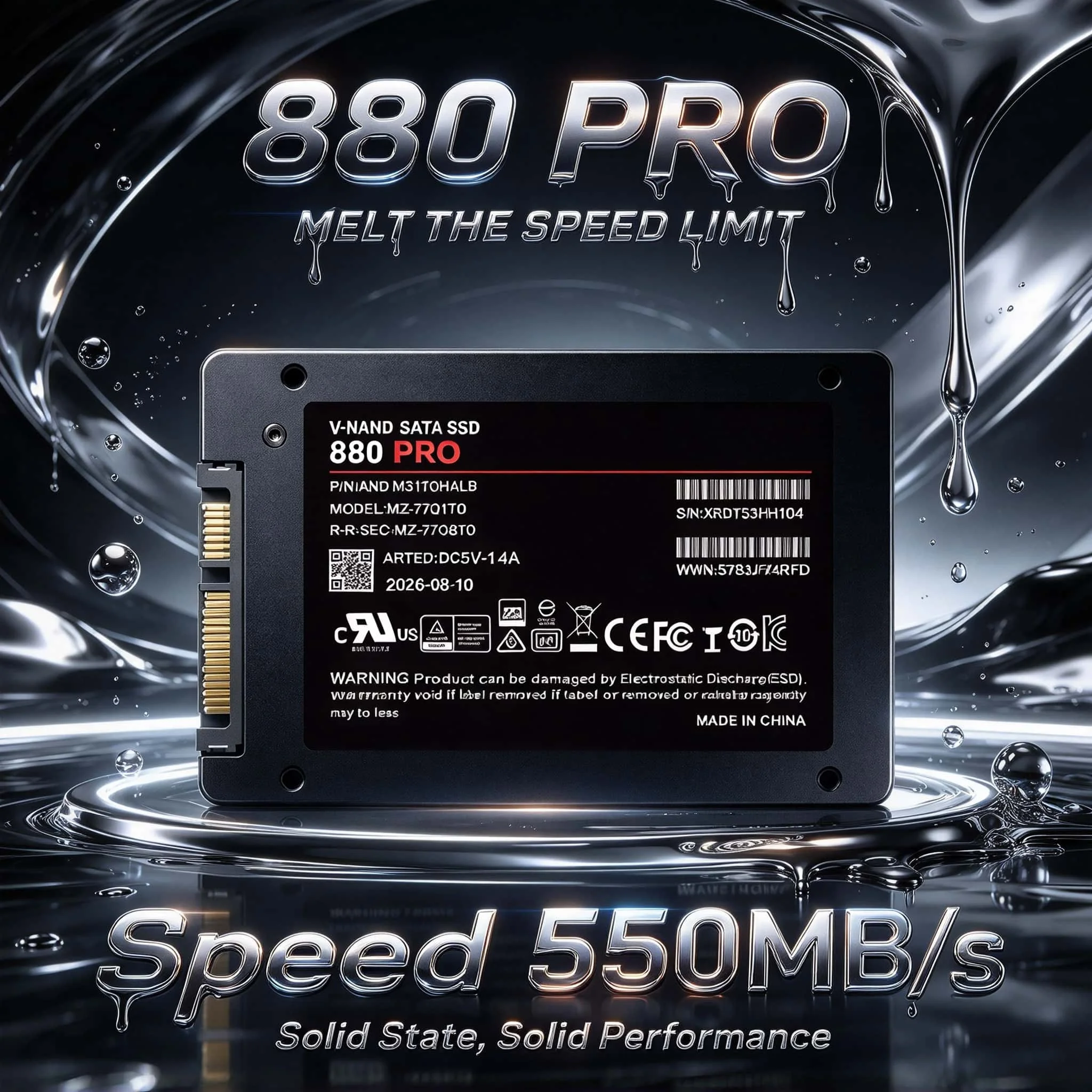 500GB/1TB/2TB/4TB 880 PRO Built-in Solid State Drive, SATA III 2.5