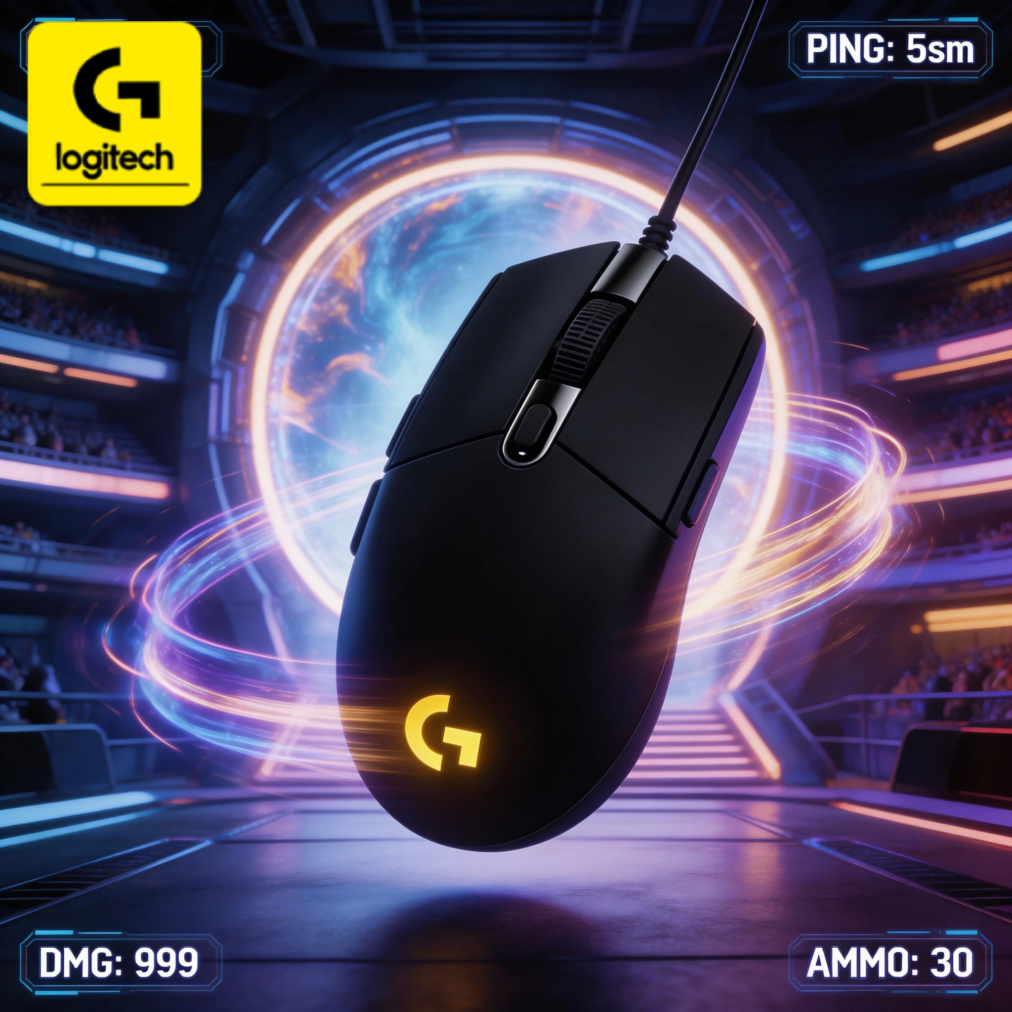 Professional gaming G203/G102 wired mouse, 6 programmable buttons, 8000 DPI sensor, fully compatible with multiple devices