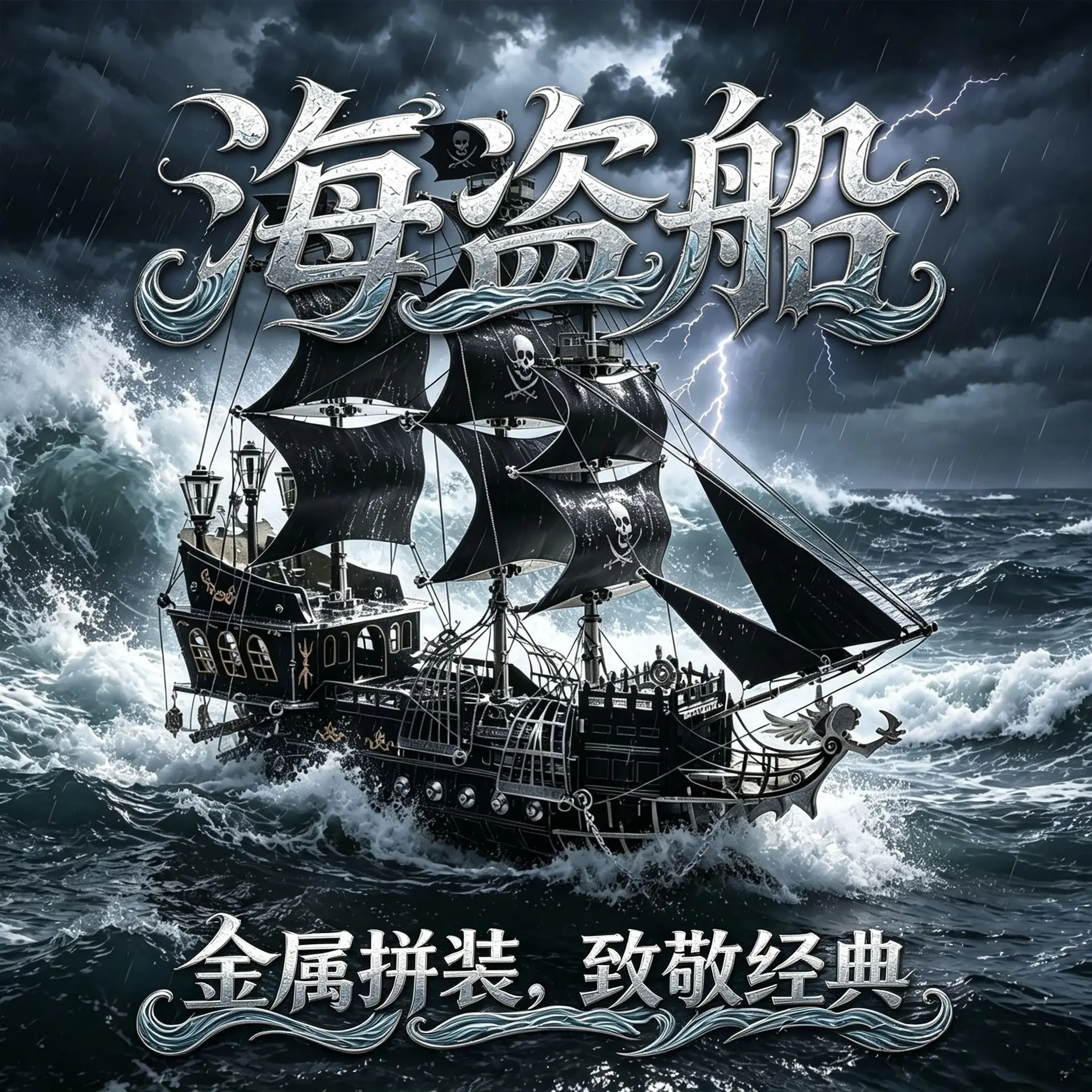 Pirate Ship 3D stereoscopic puzzle, high-difficulty metal assembly model, DIY gift, educational toy, home decoration