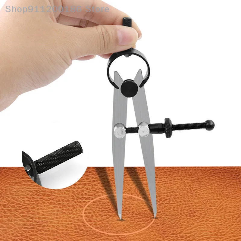 1 Piece Adjustable Leather Lockable Carbon Steel Split Wing Creaser DIY Leather Craft Rotary Scribe Gauge Caliper Tool