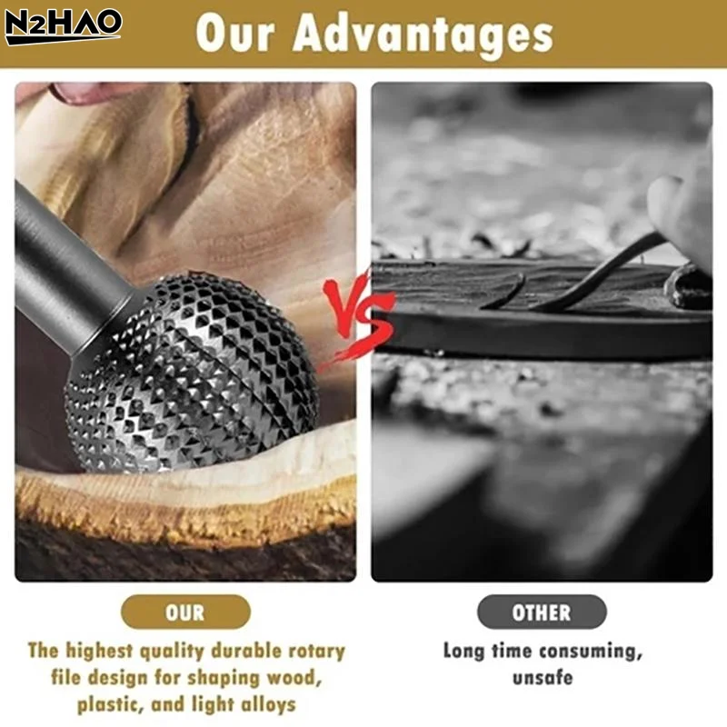 1PCS 10mm Ball Gouge Angle Grinder Wood Carving Grinding Head Rotary Burr Ball Gouge Angle Grinder For Polishing Engraving