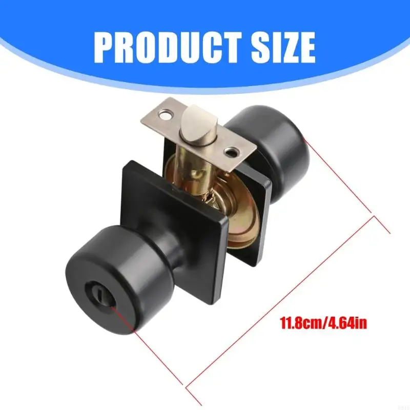 581E Sturdy Zinc Alloy Door Handle With Builts In Lock for Home Security Designs