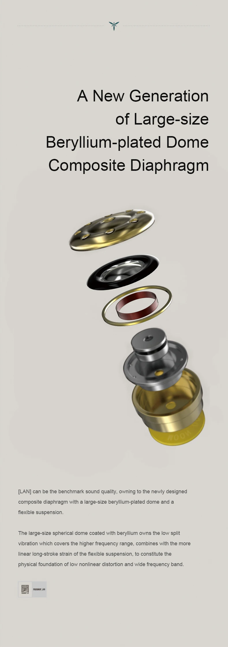 MOONDROP LAN HIFI-Kopfhörer, kabelgebundene Ohrhörer, IEM, 0,78 mm, mit Beryllium beschichtete Kuppel-Verbundmembran, abnehmbare Kabel-Ohrhörer – Detail 4
