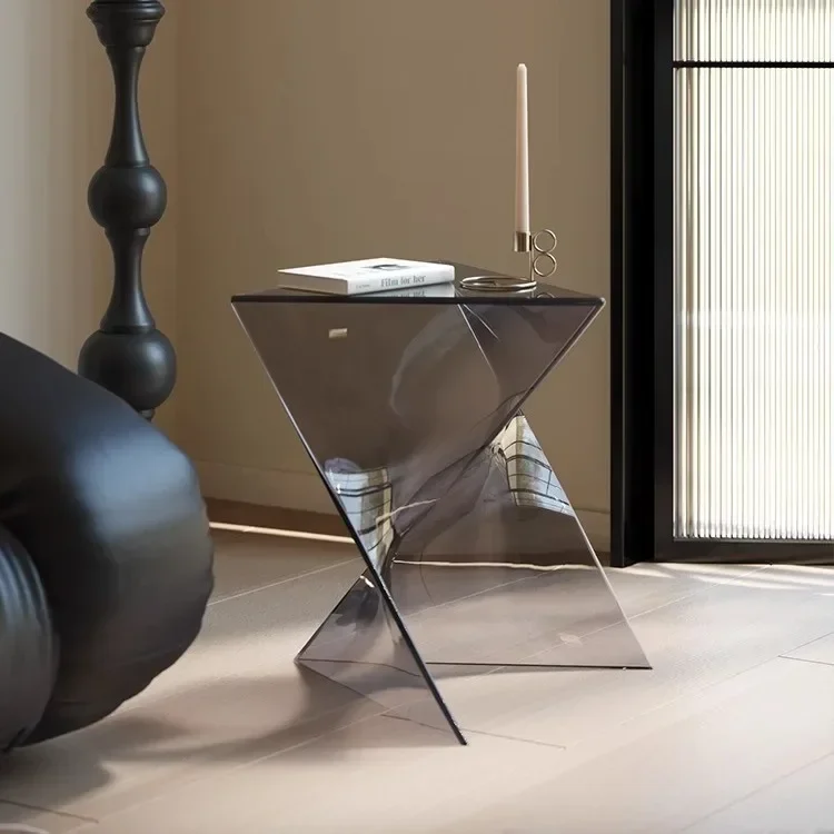 Light luxury coffee table modern simple designer living room geometric corner table