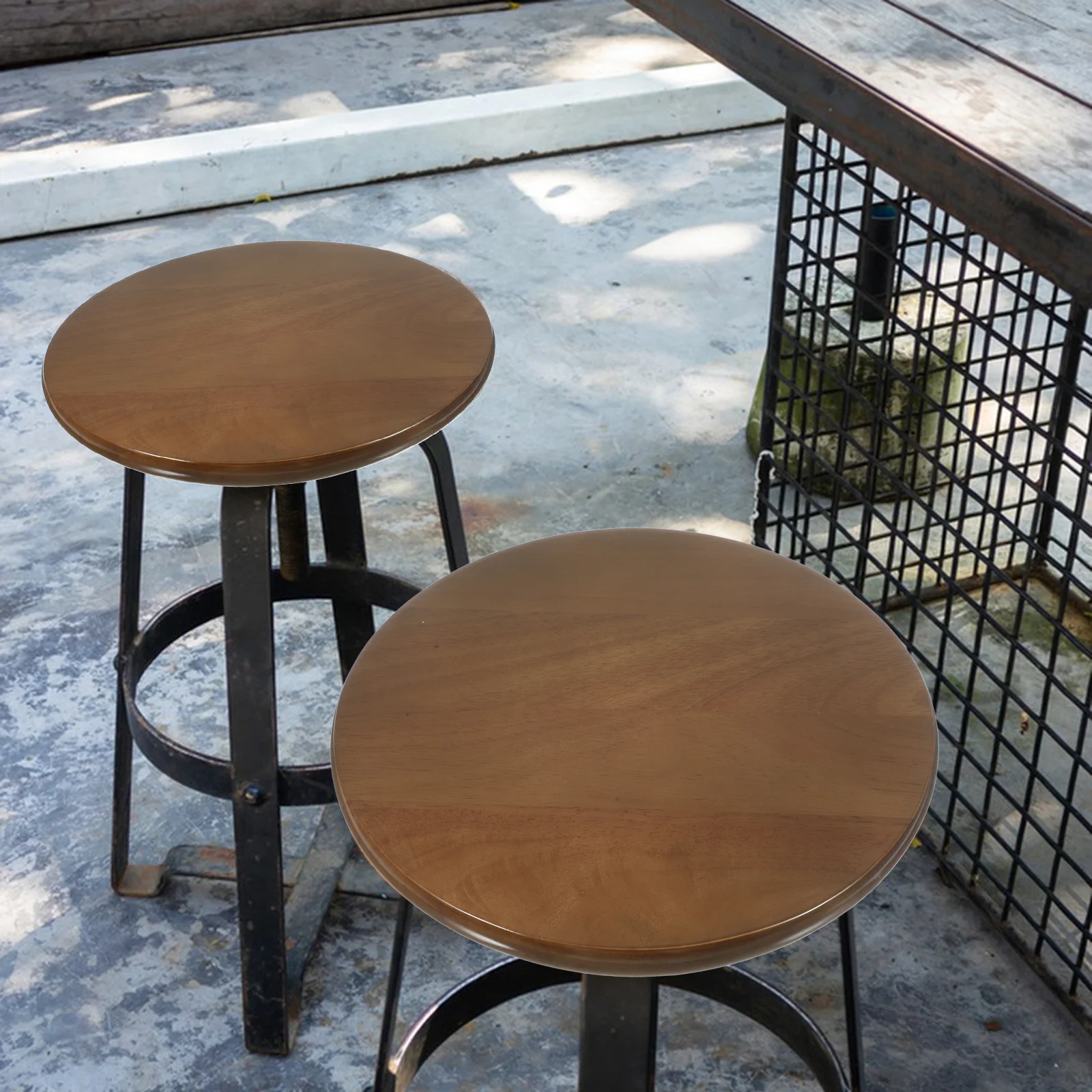 

Solid Wood Round Stool Seat Natural Bar Chair Replacement For Home Kitchen Restaurant Cafe Office Stool Wood Seating Part