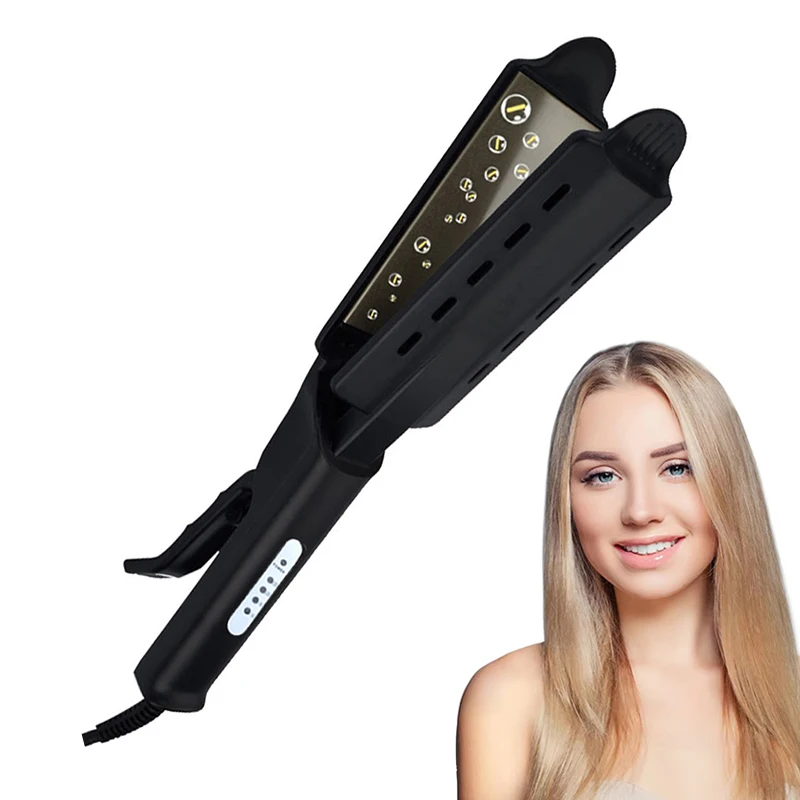 

Профессиональный ионный утюг с регулируемой температурой, выпрямитель с горячей расческой, широкая керамическая пластина, электрический паровой выпрямитель для волос