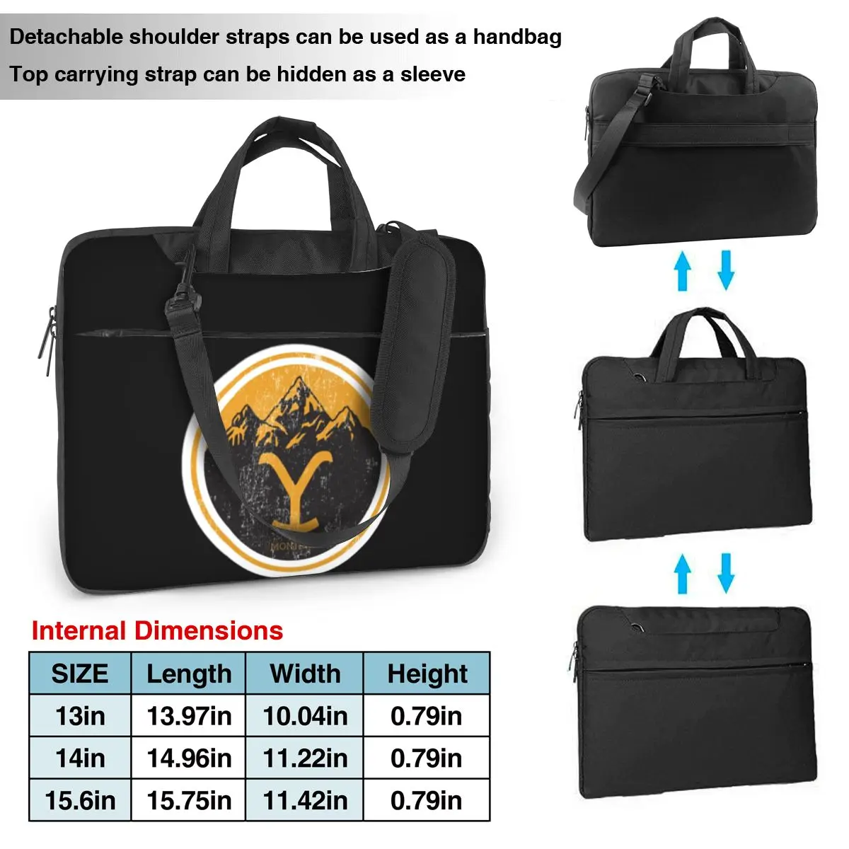 يلوستون سريعة الجافة Dutton Ranch Crossbody حقيبة لابتوب حافظة حقيبة كمبيوتر 13 14 15.6 بوصة حقيبة الكمبيوتر المحمول لماك بوك برو لينوفو