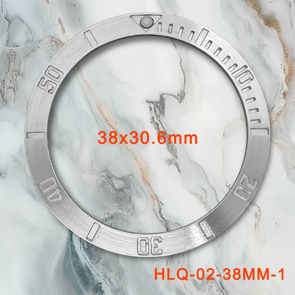 38mm*30.6mm Sloped Aluminum Ring skx007 GMT Diver's Style Watch Bezel Insert Fits Mechanical Men's Watch Replacement Repair Part