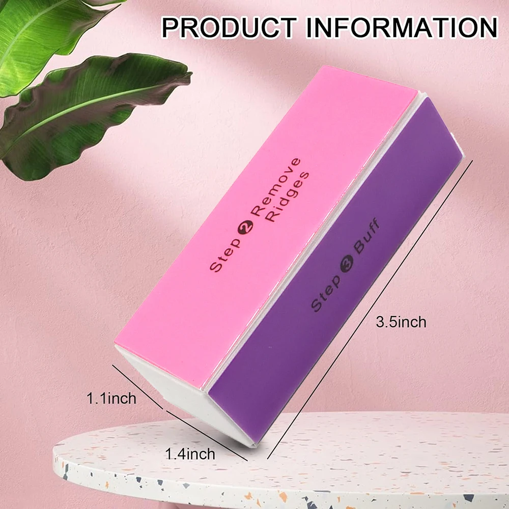 15Pcs Manicure Set Nail File Buffer Block Cuticle Nipper Cuticle Pusher Nail Brush Stainless Steel Nail Art Tools For Home Salon