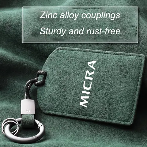 Suede Leather Car NFC Card Key Cover Fob Case Protector Holder Shell Auto Keychain For Nissan MICRA X-trail Qashqai Note Juke 10 best sales nissan juke 2012 - №1