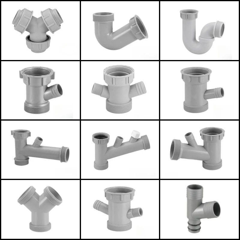 

Universal Sink Drain Adapters Y-Type Basin Sewer Branch Connectors Overflow Tube Thread Joints For Kitchen Bathroom Accessories