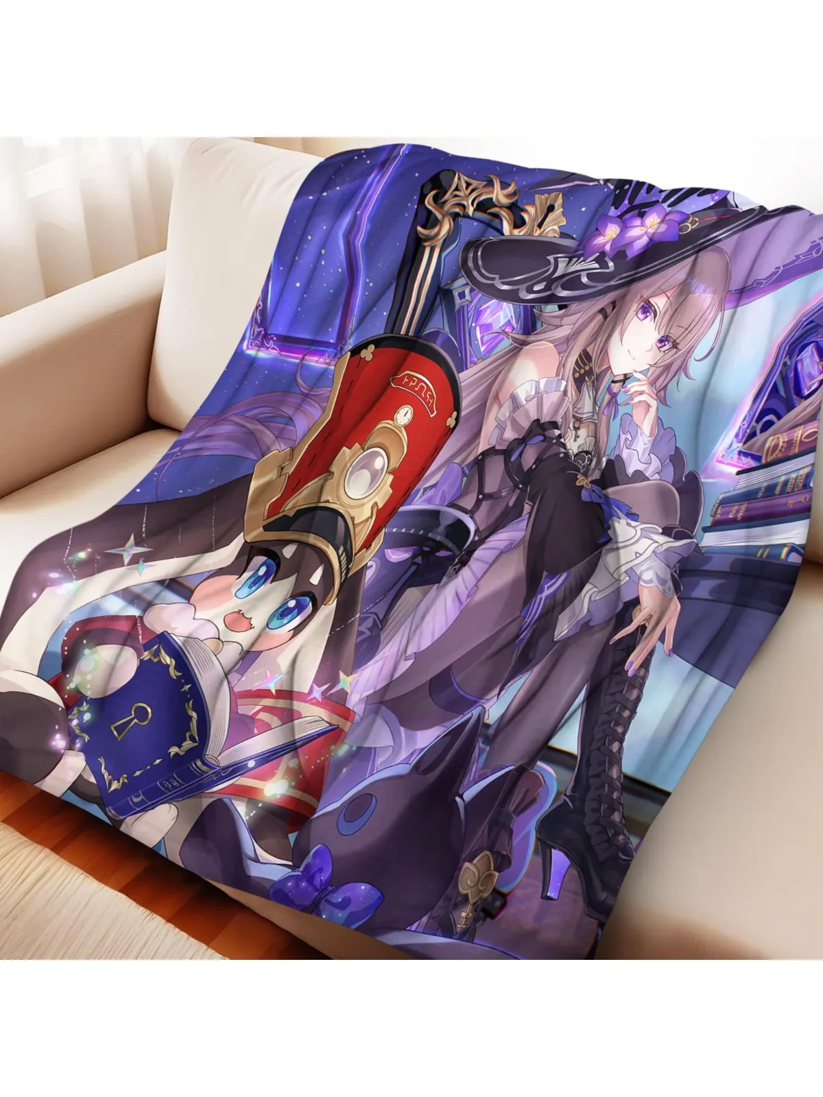 

Honkai: Star Rail Black Tower Flannel Blanket, Anime Game Merch, Office Nap Blanket, Soft Plush Throw