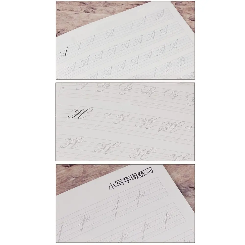 White Cardboard Calligraphy Copying Workbook English Calligraphy Handwriting English Copybook Gothic Calligraphy