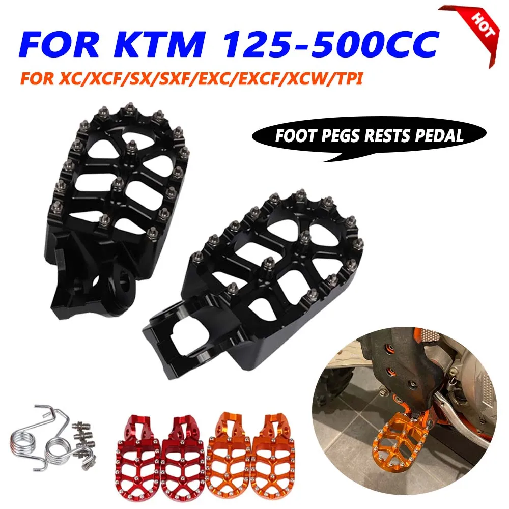 Motorcycle Foot Peg Footrest for KTM 125 200 250 300 350 400 450 500 EXC EXCF 2017-2023 2022 2021 SXF XCF XC SX Footpeg Pedals