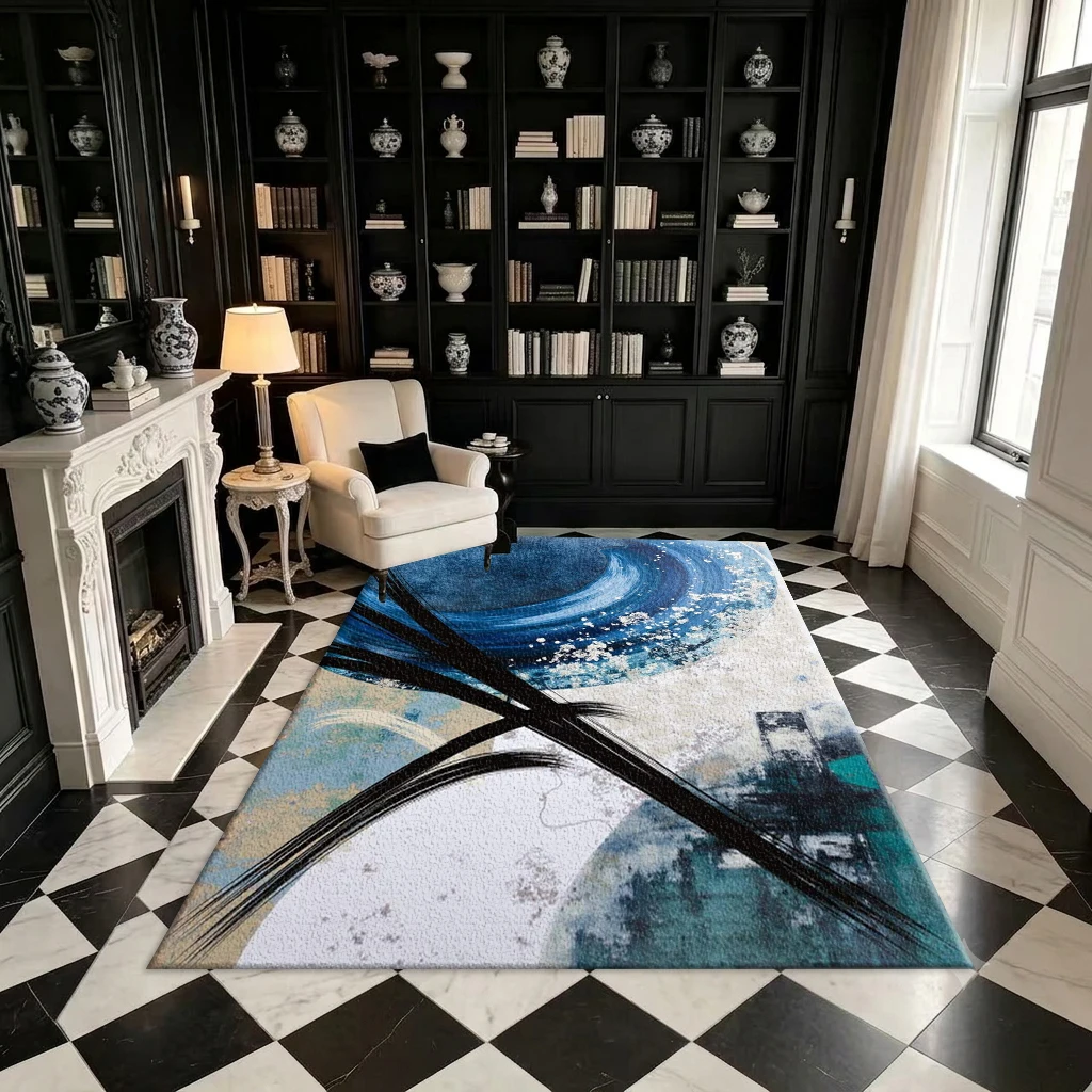 Colorful Confetti Printed Carpet Floor Mat, Stylish Home Floor Mat, Suitable for Apartment Dormitory Interior Home Decoration