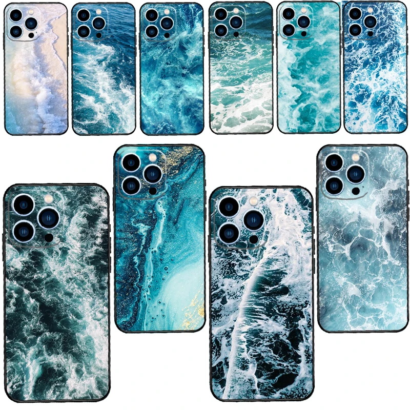 Blue Sea Ocean Waves Phone Case For iPhone 14 13 12 Mini 11 Pro Max SE 2020 6 7 8 Plus X XS Max XR Cover Shell