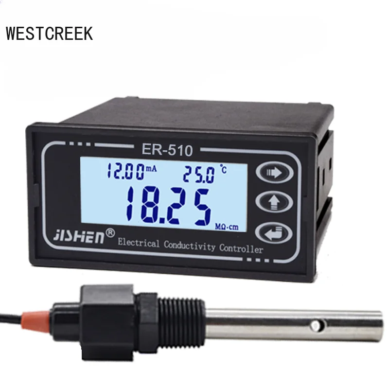 

WESTCREEK Resistivity Meter Conductivity Meter TDS Meter EC Sensor Conductivity Electrode RM-220/ER-510