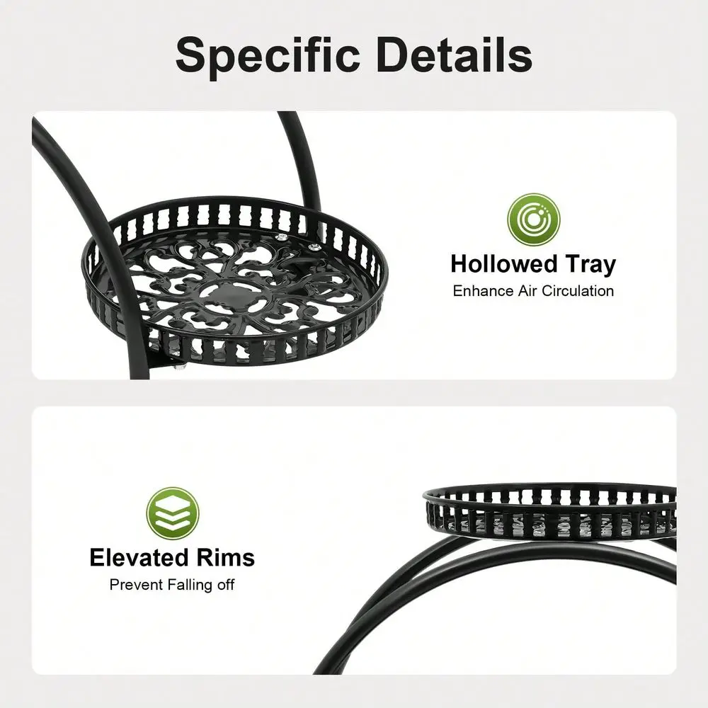 

6 Tier Metal Plant Stand Outdoor Indoor Flower Pot Rack Display Shelf Garden US Outdoor Decor