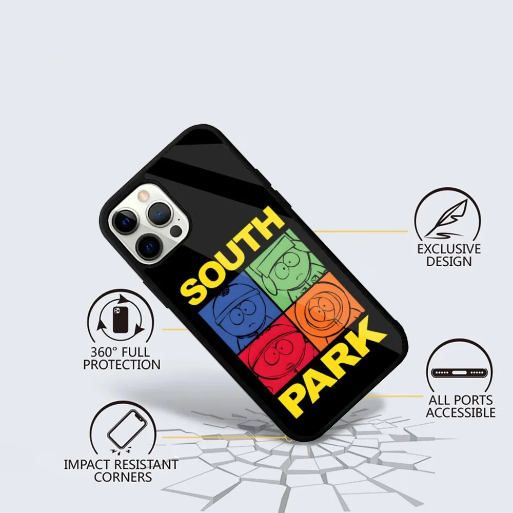 S-South Cartoon P-Park Phone Case For iPhone 16,15,14,13,12,11,Plus,Pro,Max Mini Magsafe Magnetic Wireless Charging