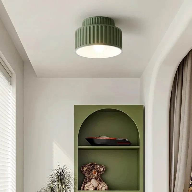الشمال LED ضوء السقف الراتنج مصباح لغرفة النوم المدخل غرفة المعيشة دراسة مطعم الحد الأدنى ديكور المنزل الداخلي الإنارة