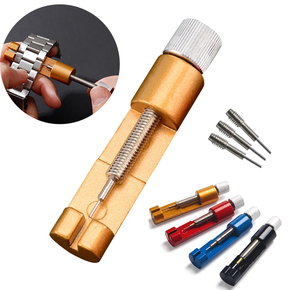 

Metal Watches Repair Tool Adjusting Watch Strap Tool with Watch Pin Band Bracelet Link Pins Tools Remover Easy To Remover Adjust