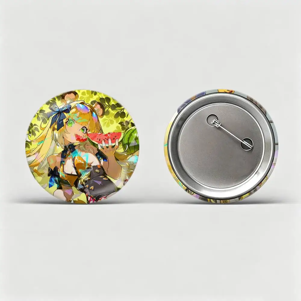 ZZZ Cute Ju F-Fufu  Custom Tinplate Round Button Badges Pins Brooches for Clothes Backpack