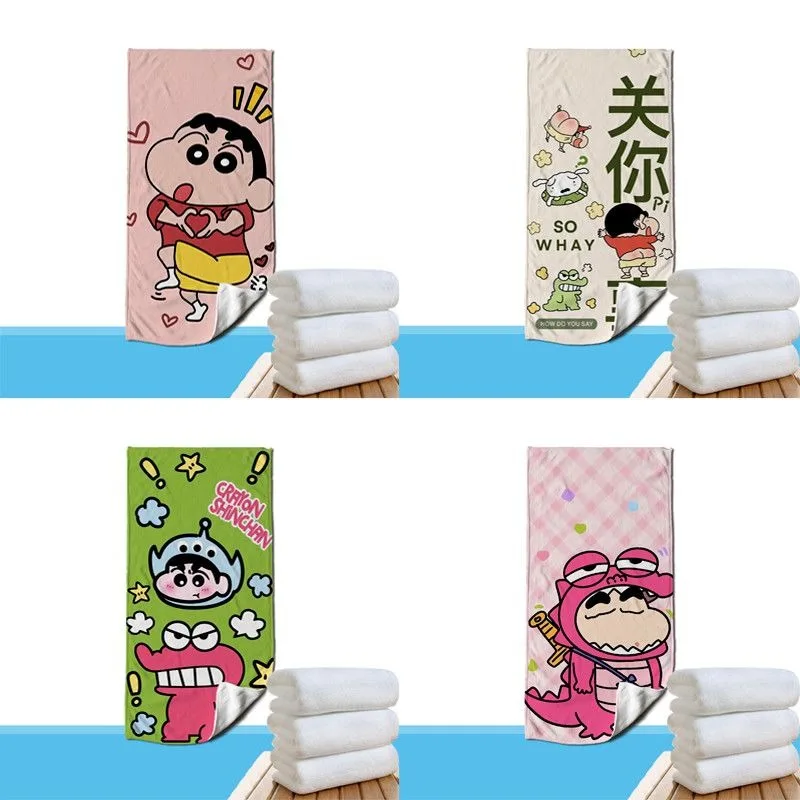 

Kawaii Crayon Shin-chan Sports Quick Drying Towel Anime Student Household Bathroom Cartoon Absorb Water Towel Wholesale New