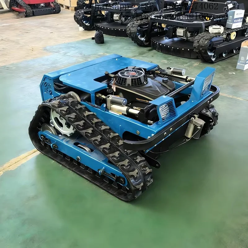 Smart Robotic Lawn Mower 550 Tracked Remote Control Optional Snow Plow Attachment Heavy Duty Farm Garden Machine Pro