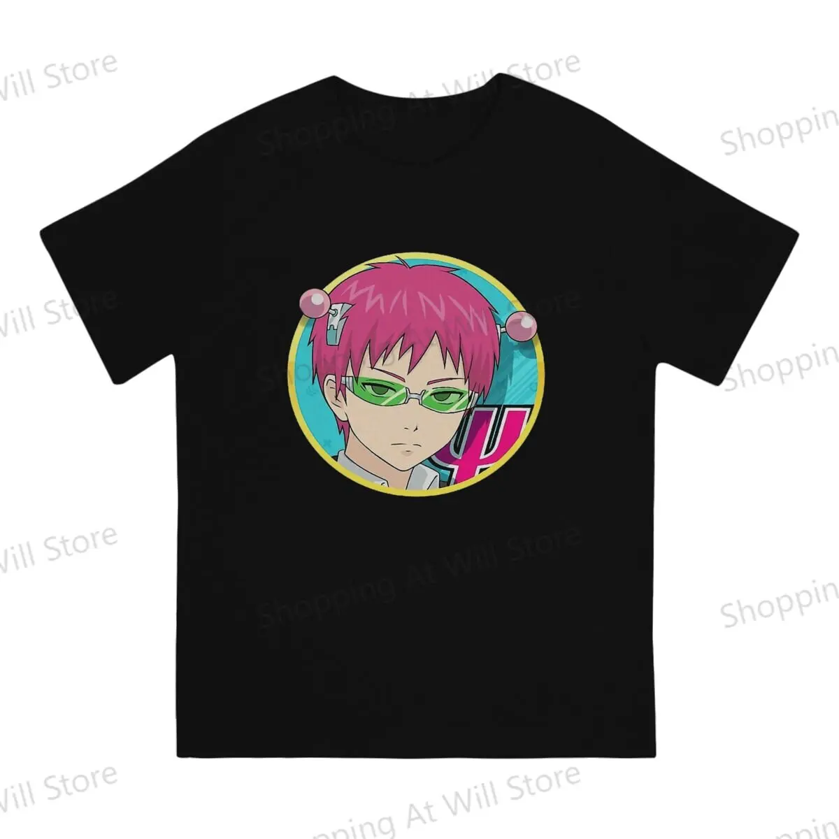 Summer Unisex T-shirts  The Disastrous Life of Saiki K Round neck short sleeved T-shirt Street Clothing S-6XL