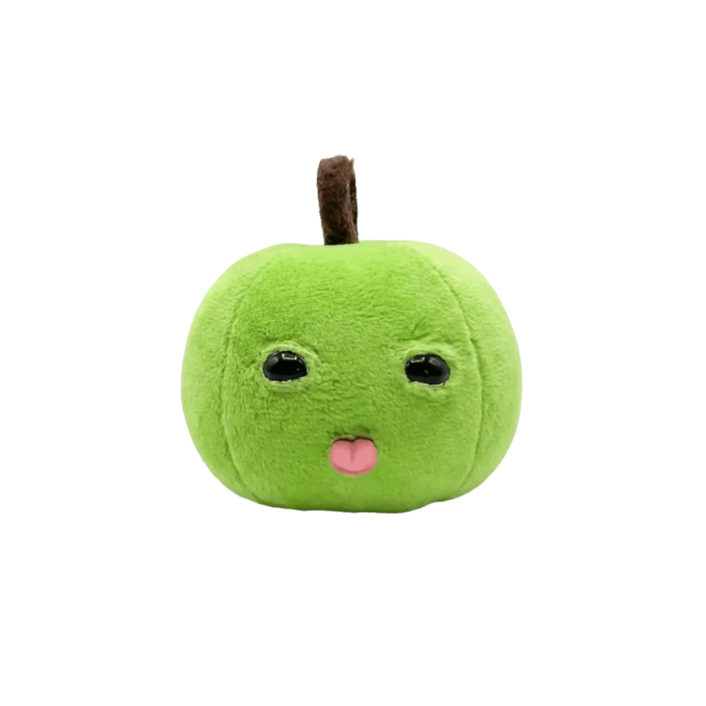 Car Keys Green Red Fruit Plush Keychain Soft Funny Creative Keyring Tongue Sticking Cute Plush Backpack Pendant Gift