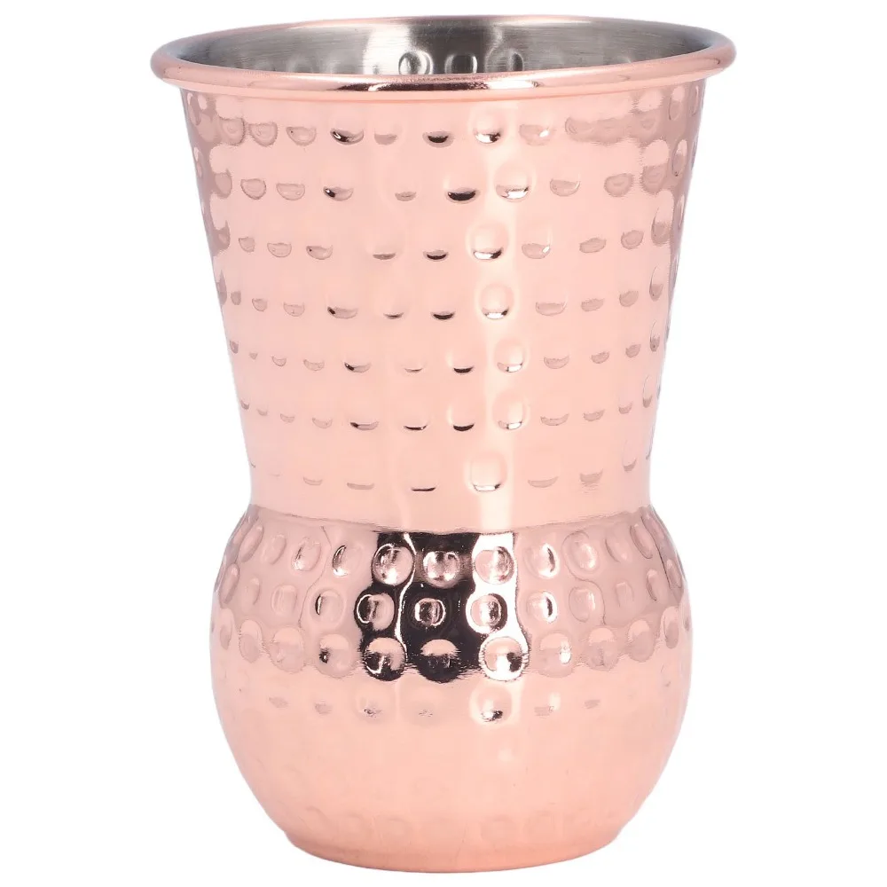 Novel Look Rustless Steel Juice Tumbler Irregular Polished Cocktail Glass Thickened Unique Outline Beverage Mug Bar
