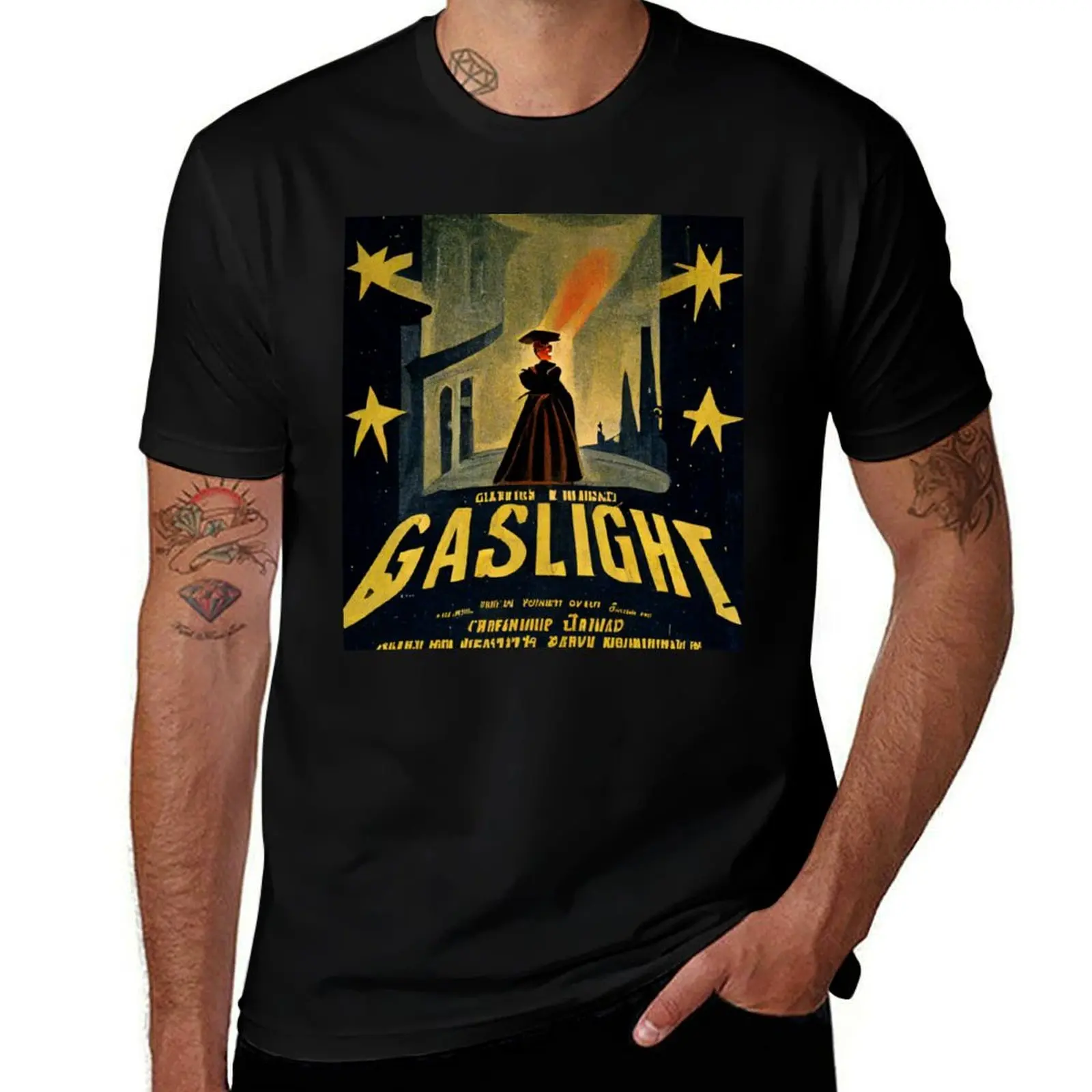 

Film poster for a film called Gaslight. T-Shirt men t shirt cotton 100% mens graphic t shirts anime t shirts for man T-Shirt