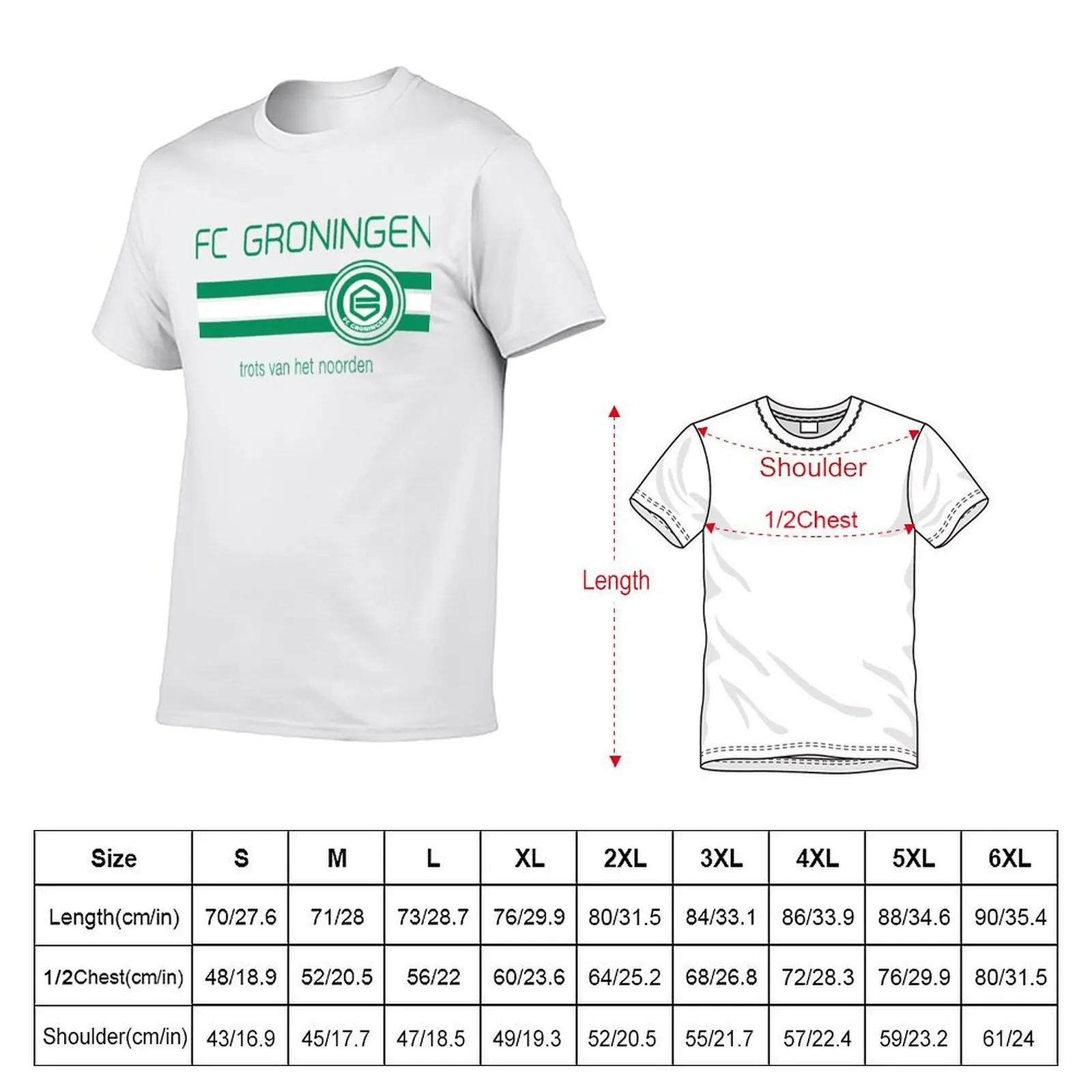 Eredivisie - FC Groningen (Home White) T-Shirt t shirts for man graphic vintage man t shirts high quality luxury brand T-Shirt