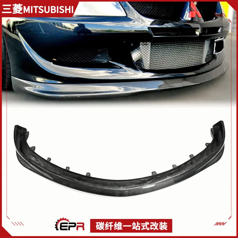 Suitable for  Evolution EVO7 8 9 modification, carbon fiber front lip small bag head lip front shovel chin