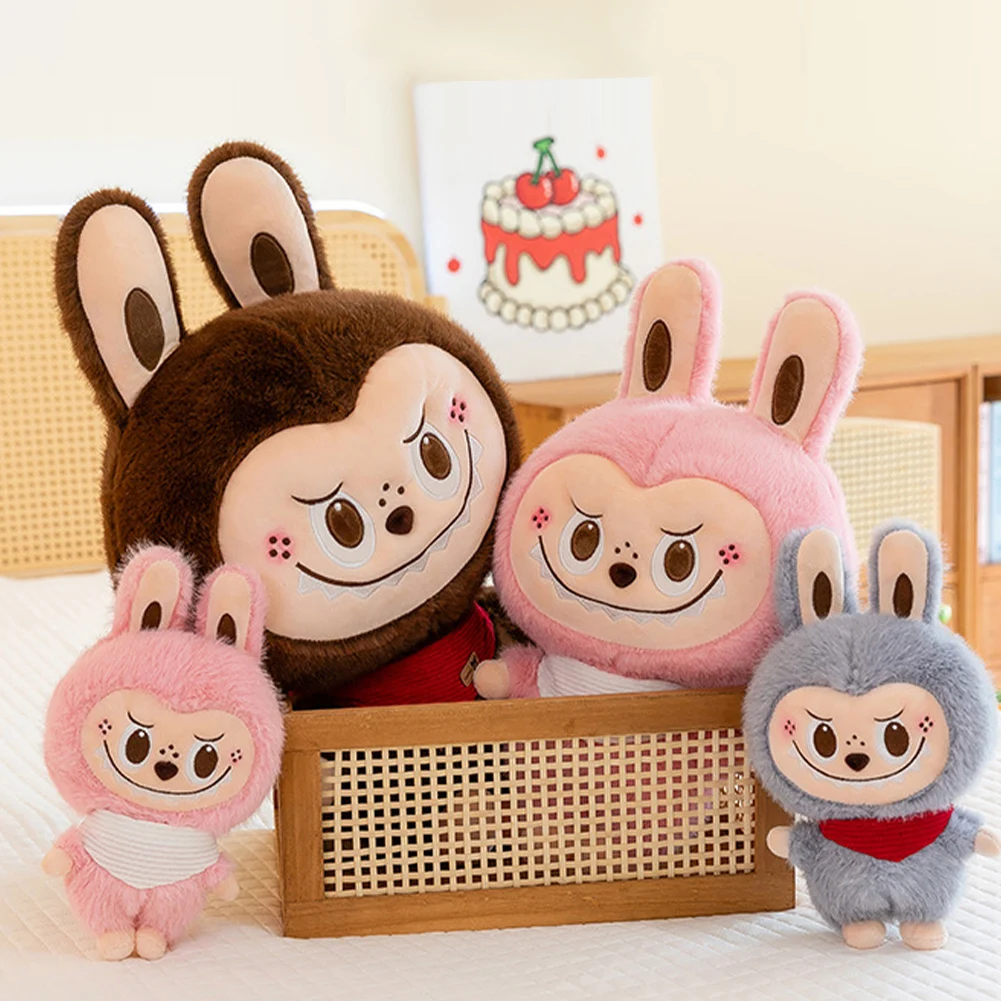 35/45cm Rabbit Labubu Plush Toy Cute Cartoon Soft Stuffed Animal Doll Children Accompany Sleeping Plush Toy Pillow Kids Toy Gift